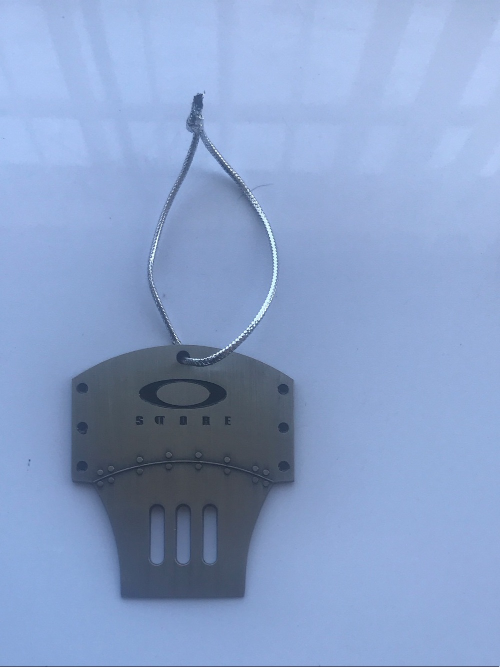 Oakley Silver Metal Accessory Tag with Cord